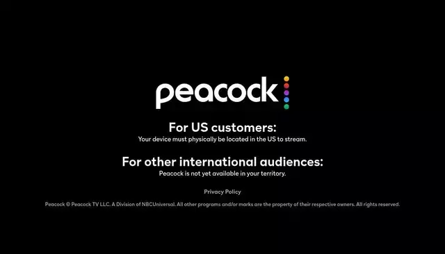 peacocktv.com homepage screenshot