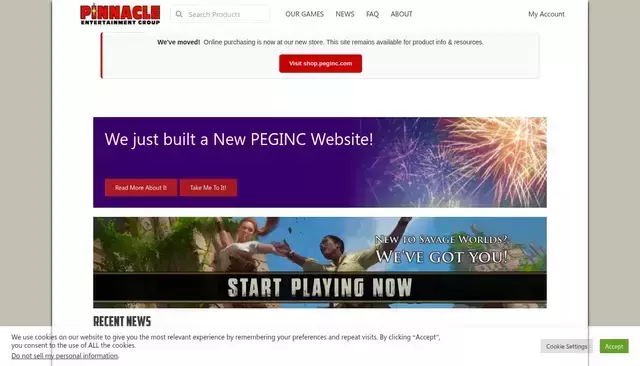 peginc.com homepage screenshot