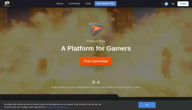 plarium.com homepage screenshot