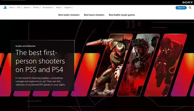 playstation.com homepage screenshot