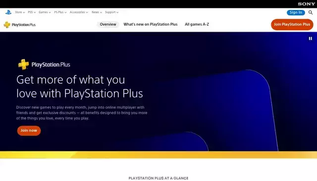 playstation.com homepage screenshot