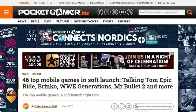 pocketgamer.biz homepage screenshot