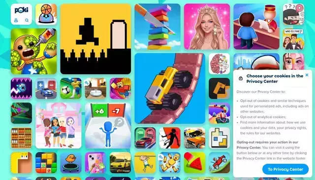 poki.com homepage screenshot