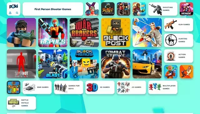 poki.com homepage screenshot