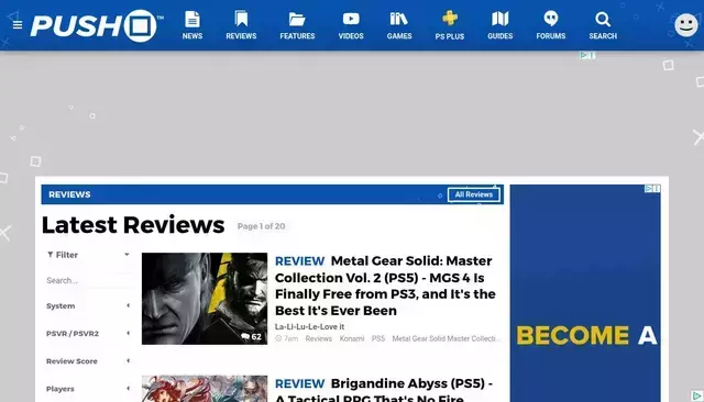 pushsquare.com homepage screenshot
