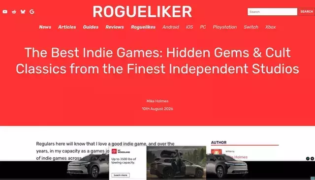 rogueliker.com homepage screenshot