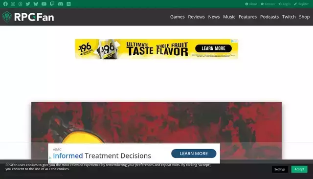 rpgfan.com homepage screenshot