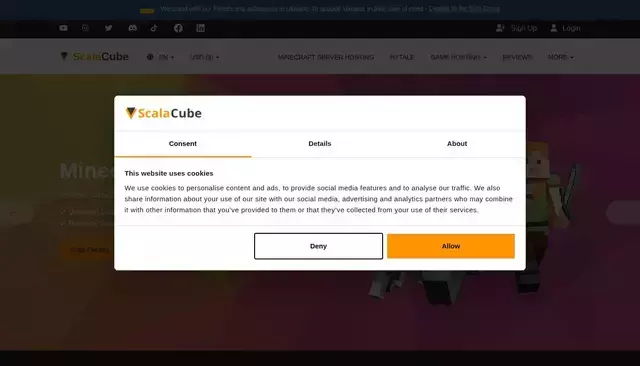 scalacube.com homepage screenshot