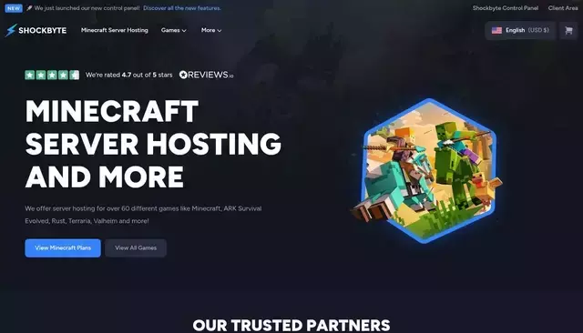 shockbyte.com homepage screenshot