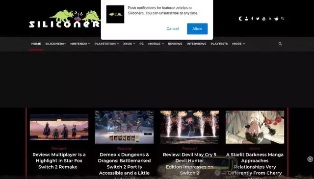 siliconera.com homepage screenshot