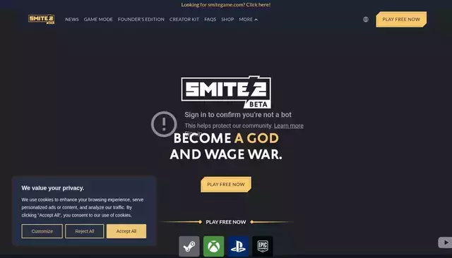 smitegame.com homepage screenshot