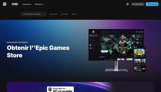 store.epicgames.com homepage screenshot