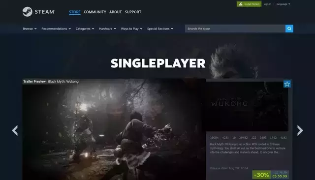 store.steampowered.com homepage screenshot