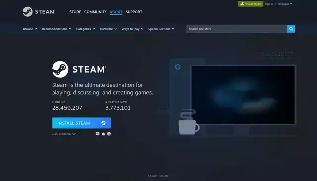 store.steampowered.com homepage screenshot