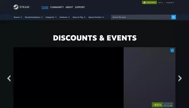 store.steampowered.com homepage screenshot