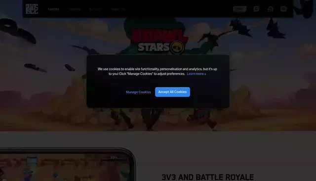 supercell.com homepage screenshot