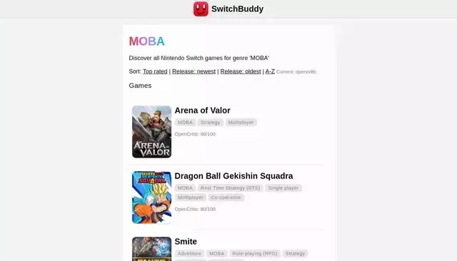 switchbuddy.app homepage screenshot