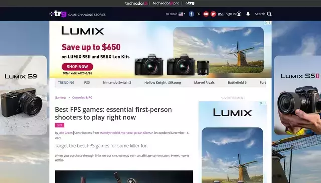 techradar.com homepage screenshot