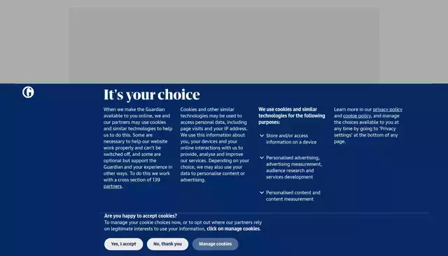 theguardian.com homepage screenshot
