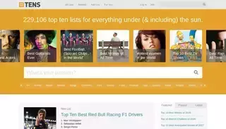 The Top Tens Top Ten Lists at TheTopTens.com