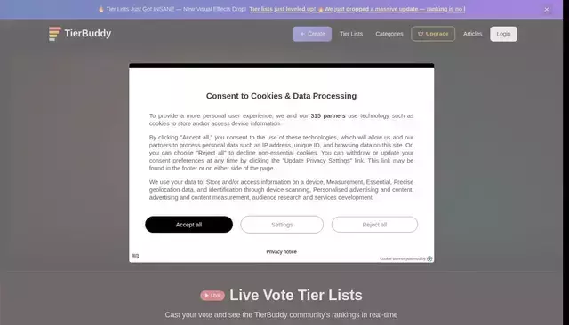 tierbuddy.com homepage screenshot