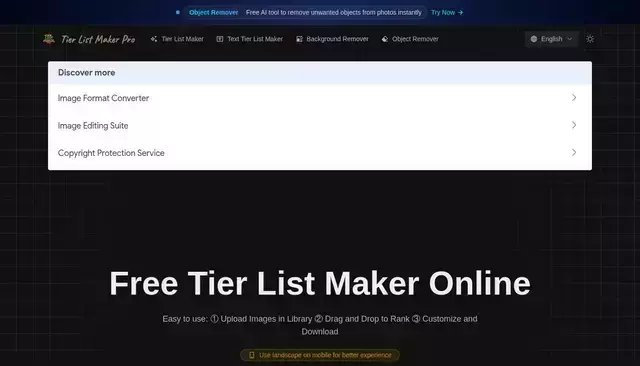 tierlistmakerpro.com homepage screenshot