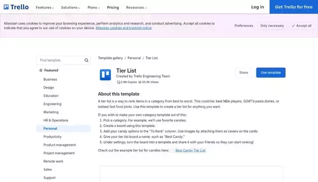 trello.com homepage screenshot