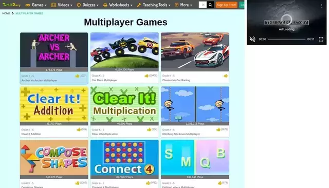 turtlediary.com homepage screenshot