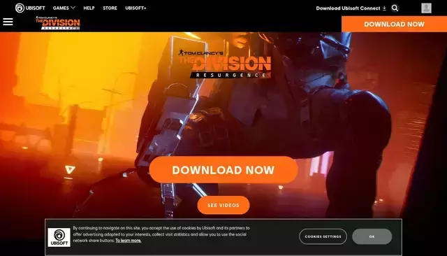 ubisoft.com homepage screenshot