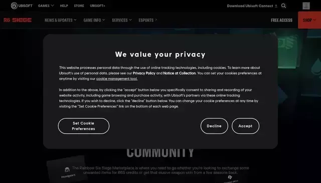 ubisoft.com homepage screenshot