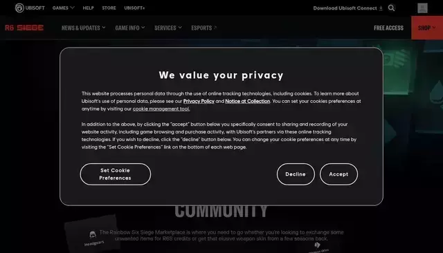 ubisoft.com homepage screenshot