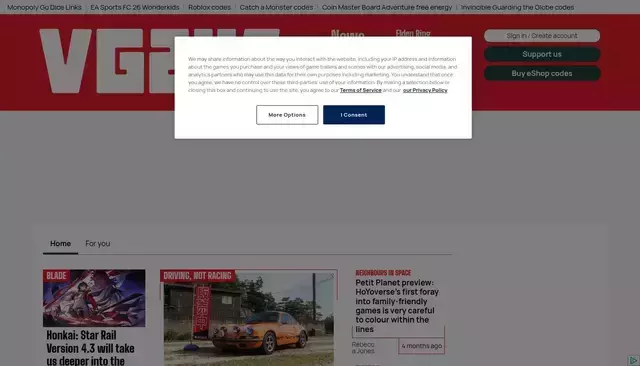 vg247.com homepage screenshot