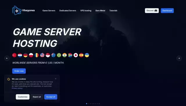 vibegames.com homepage screenshot