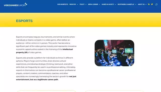 videogameseurope.eu homepage screenshot