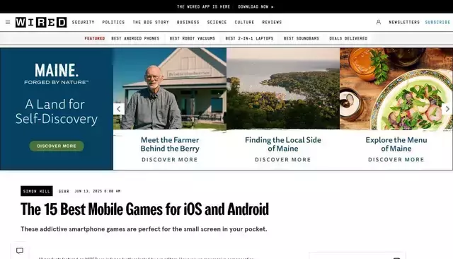 wired.com homepage screenshot