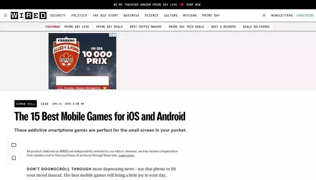 wired.com homepage screenshot