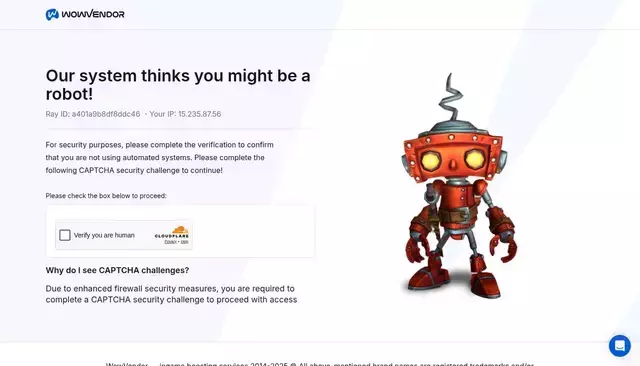 wowvendor.com homepage screenshot