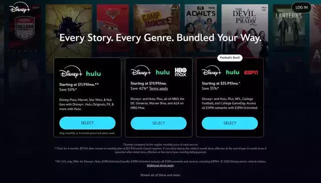 www.disneyplus.com homepage screenshot
