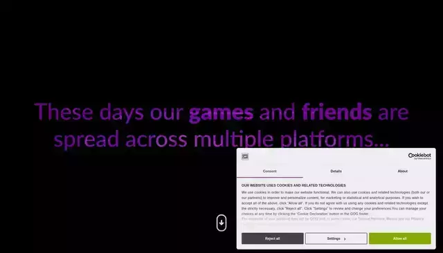 www.gog.com homepage screenshot