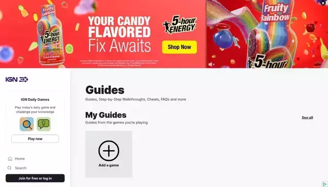 www.ign.com homepage screenshot