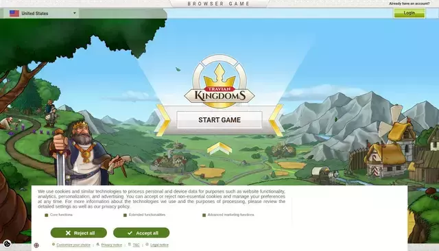 www.kingdoms.com homepage screenshot
