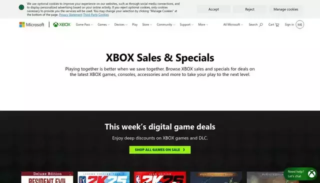xbox.com homepage screenshot