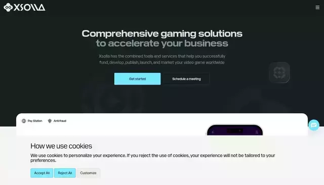 xsolla.com homepage screenshot