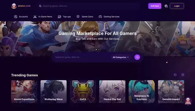 zeusx.com homepage screenshot